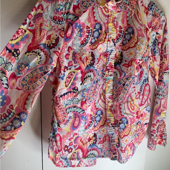 Women’s Pink Paisley Button-Up Shirt - Picture 2 of 4